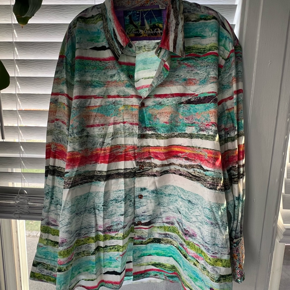 Robert Graham Multicolor Striped Shirt Jacket